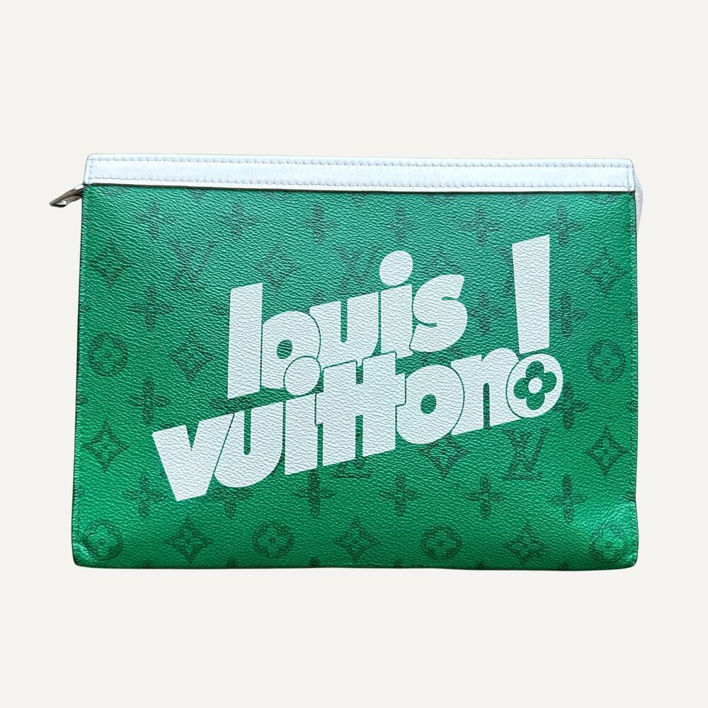 Louis Vuitton Everyday LV Pochette Voyage MM M80803 Mint Green White
